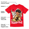 Red Thunder 4s DopeSkill Red T-shirt Heaven Sent Graphic