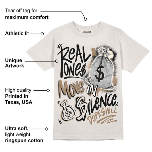 Sail 5s DopeSkill Sand T-shirt Real Ones Move In Silence Graphic