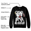 Black and White 14s DopeSkill Sweatshirt Hurt Bear Graphic