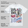 “Varsity Red/Sport Royal” 1s DopeSkill T-Shirt Real Ones Move In Silence Graphic