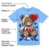 Powder Blue 9s DopeSkill Sky Blue T-shirt Broken Bear Graphic