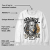 Reverse Metallic 5s DopeSkill Sweatshirt Money Don't Lie Graphic