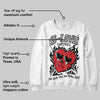White Cement 4s DopeSkill Sweatshirt Crying Heart Graphic