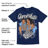 Midnight Navy 5s DopeSkill Navy T-Shirt Queen Of Hustle Graphic