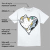 Blue Grey 13s DopeSkill T-Shirt Heart Jordan 13 Graphic