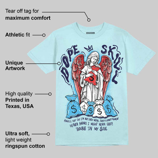 Dunk Glacier Blue DopeSkill Chambray T-shirt Angels Graphic