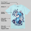 Dunk Glacier Blue DopeSkill Chambray T-shirt Smile Through The Pain Graphic