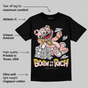 Leather Curb Glitter Pale Pink DopeSkill T-Shirt Born To Be Rich Graphic