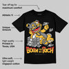 9060 Varsity Gold DopeSkill T-Shirt Born To Be Rich Graphic