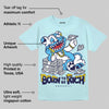 Dunk Glacier Blue DopeSkill Chambray T-shirt Born To Be Rich Graphic