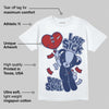 White and Midnight Navy 6s DopeSkill T-Shirt Love Sick Graphic