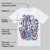 White and Midnight Navy 6s DopeSkill T-Shirt No Days Off Graphic