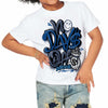 Diffused Blue 11s DopeSkill Toddler Kids T-shirt No Days Off Graphic