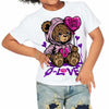 Pink Collection DopeSkill Toddler Kids T-shirt Broken Bear Graphic