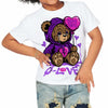 PURPLE Collection DopeSkill Toddler Kids T-shirt Broken Bear Graphic