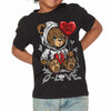 White Thunder 4s DopeSkill Toddler Kids T-shirt Broken Bear Graphic