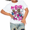 Pink Collection DopeSkill Toddler Kids T-shirt No Risk No Story Graphic