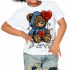 University Blue Collection DopeSkill Toddler Kids T-shirt Broken Bear Graphic