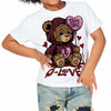 Team Red 1s DopeSkill Toddler Kids T-shirt Broken Bear Graphic