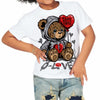 Grey Collection DopeSkill Toddler Kids T-shirt Broken Bear Graphic