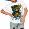 Lucky Green 5s DopeSkill Toddler Kids T-shirt Broken Bear Graphic