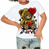 Black Tour Yellow AJ 4 Thunder DopeSkill Toddler Kids T-shirt Broken Bear Graphic