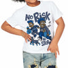 Diffused Blue 11s DopeSkill Toddler Kids T-shirt No Risk No Story Graphic