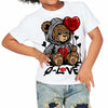 Panda White Black Dunk DopeSkill Toddler Kids T-shirt Broken Bear Graphic