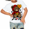 Cherry 12s DopeSkill Toddler Kids T-shirt Broken Bear Graphic