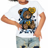 First In Flight 1s DopeSkill Toddler Kids T-shirt Broken Bear Graphic