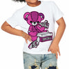 Hyper Violet 4s DopeSkill Toddler Kids T-shirt Sneakerhead BEAR Graphic