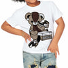 Latte 1s DopeSkill Toddler Kids T-shirt Sneakerhead BEAR Graphic