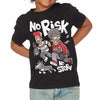 Cement Grey 3s DopeSkill Toddler Kids T-shirt No Risk No Story Graphic