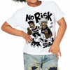 Black and White Collection DopeSkill Toddler Kids T-shirt No Risk No Story Graphic