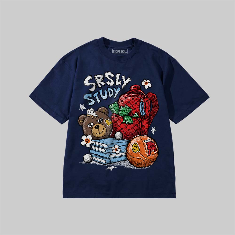 SRSLY Study DopeSkill Premium T-shirt Streetwear - Navy