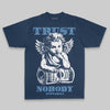 Royal Blue Oversize Print Trust Nobody DopeSkill Graphic Premium T-shirt Streetwear - Navy