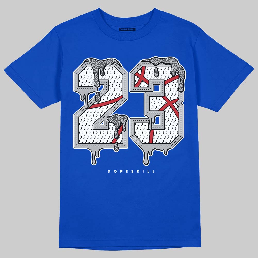 Jordan 3 "True Blue" DopeSkill T-Shirt No.23 Graphic Streetwear - Royal