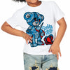 Military Blue 4s DopeSkill Toddler Kids T-shirt Broken Heart Graphic