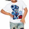 Powder Blue 9s DopeSkill Toddler Kids T-shirt Broken Heart Graphic