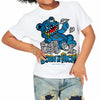 Military Blue 4s DopeSkill Toddler Kids T-shirt Born To Be Rich Graphic