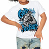 Military Blue 4s DopeSkill Toddler Kids T-shirt God Made Me Perfect Graphic