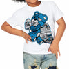 Military Blue 4s DopeSkill Toddler Kids T-shirt Bear Steals Sneaker Graphic