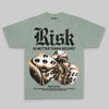 Olive Oversize Print Risk Is Better Than Regret DopeSkill Graphic Premium T-shirt Streetwear - Bay