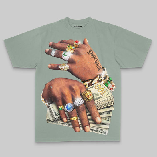 Prosperous Hands' Oversize Print DopeSkill T-shirt Streetwear - Bay