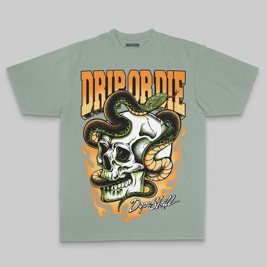 Olive Oversize Print Drip or Die DopeSkill Graphic Premium T-shirt Streetwear - bay