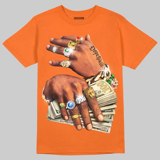 'Prosperous Hands' DopeSkill Graphic T-Shirt Streetwear - Orange