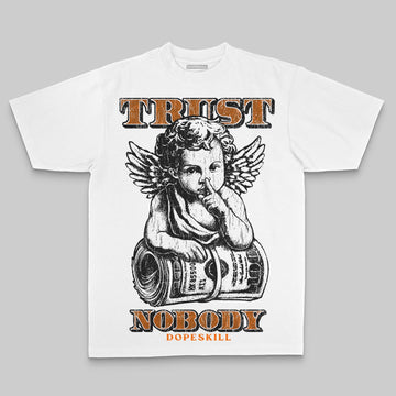 Orange Oversize Print Trust Nobody DopeSkill Graphic Premium T-shirt Streetwear - White