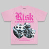 Pink Oversize Print Risk Is Better Than Regret DopeSkill Graphic Premium T-shirt Streetwear - Blossom