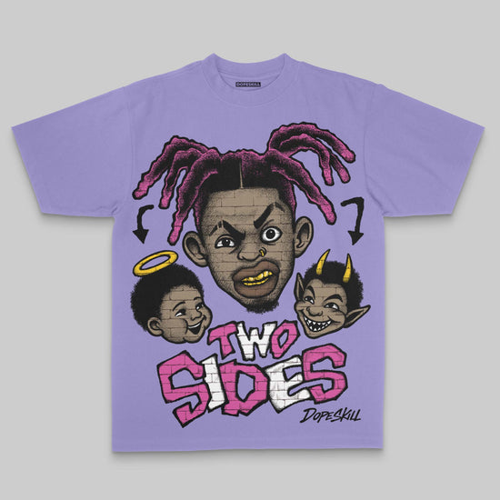 Purple Oversize Print Two Sides DopeSkill Graphic Premium T-shirt Streetwear - Violet