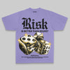 Purple Oversize Print Risk Is Better Than Regret DopeSkill Graphic Premium T-shirt Streetwear - Violet